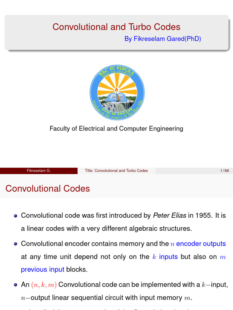 Convolutional and Turbo Code | PDF | Data Transmission | Theoretical ...
