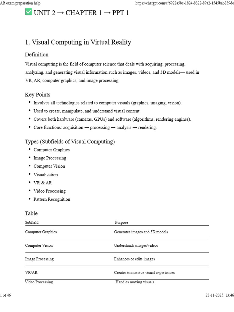 UNIT 2_AR | PDF | Augmented Reality | 3 D Modeling