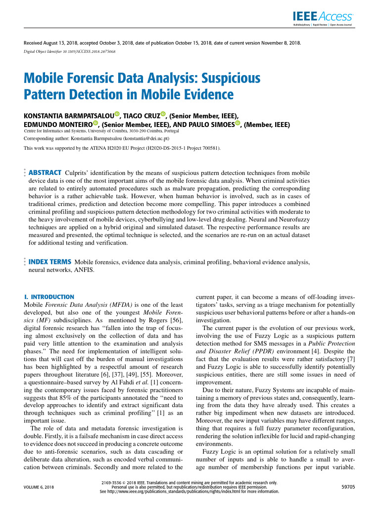 Mobile Forensic Data Analysis Suspicious Pattern Detection in Mobile ...