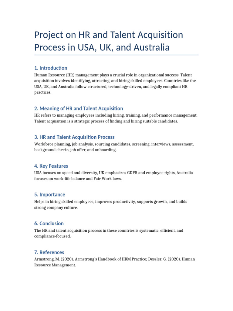 HR Project Detailed | PDF