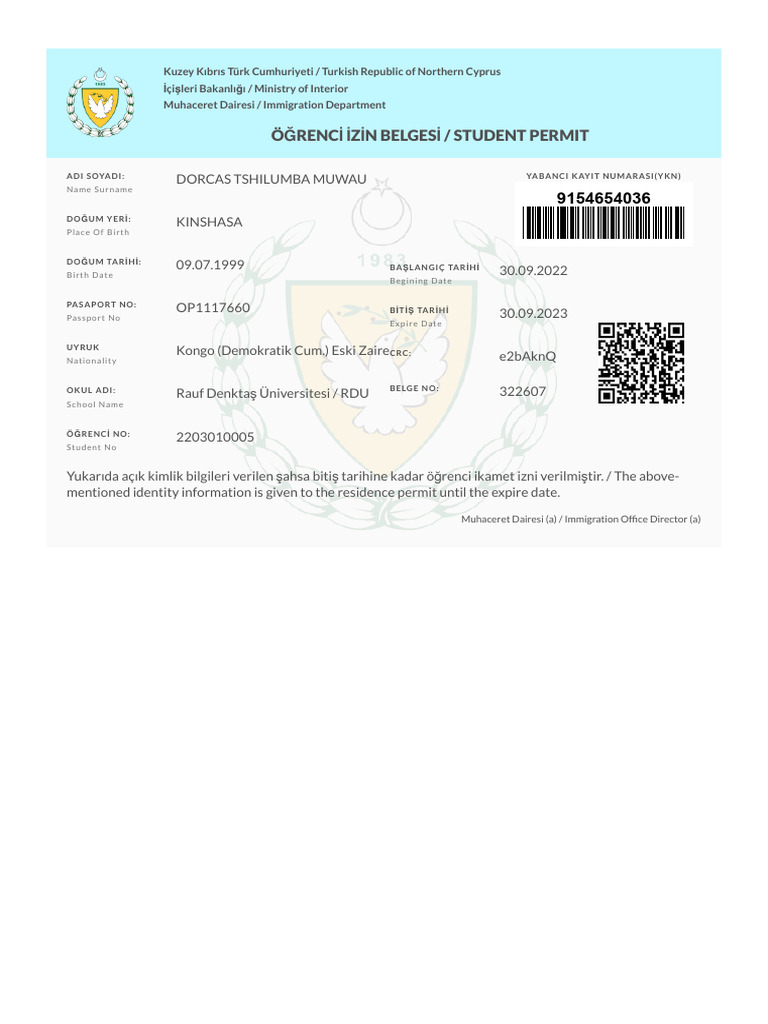KKTC ÖĞRENCİ İZİNLERİ SİSTEMİ - TRNC STUDENT PERMISSION SYSTEM | PDF