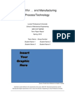 Title Of/ For and Manufacturing Process/Technology