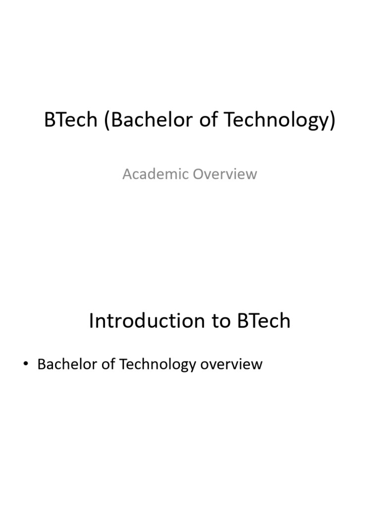 BTech Presentation | PDF
