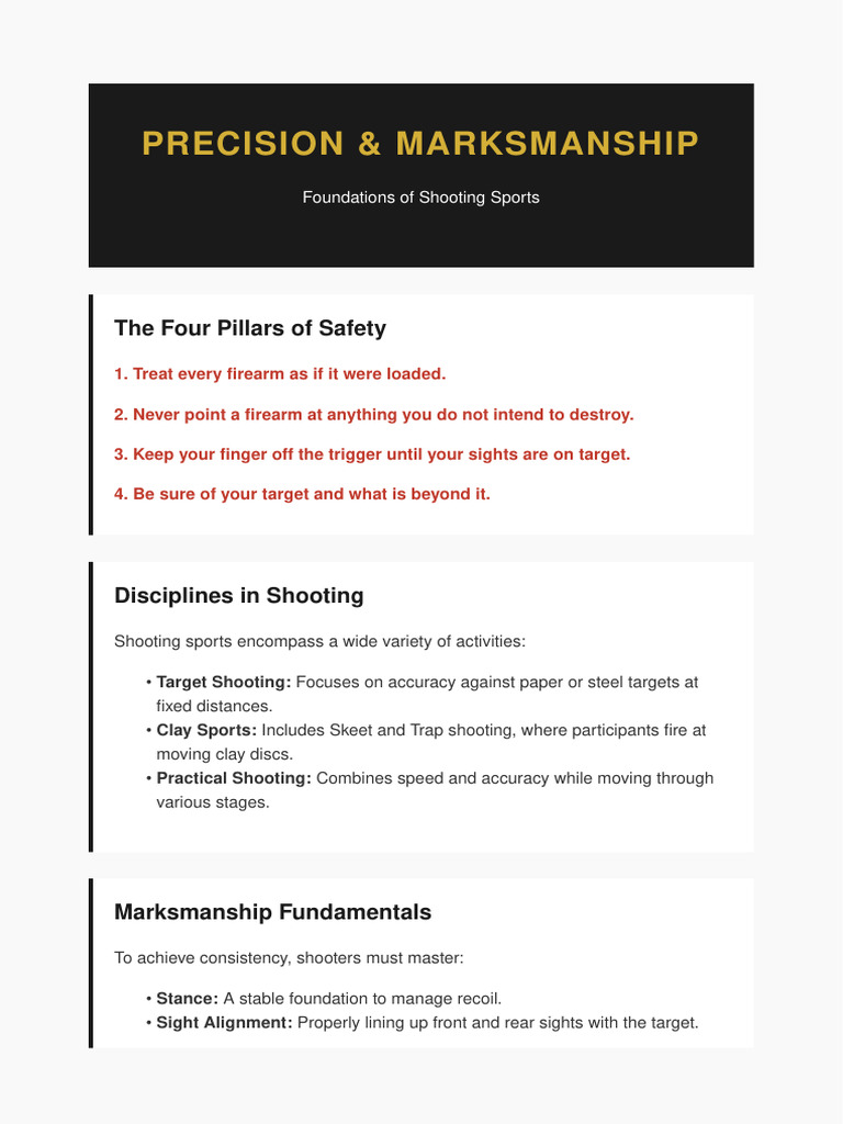 Foundations of Shooting Sports | PDF