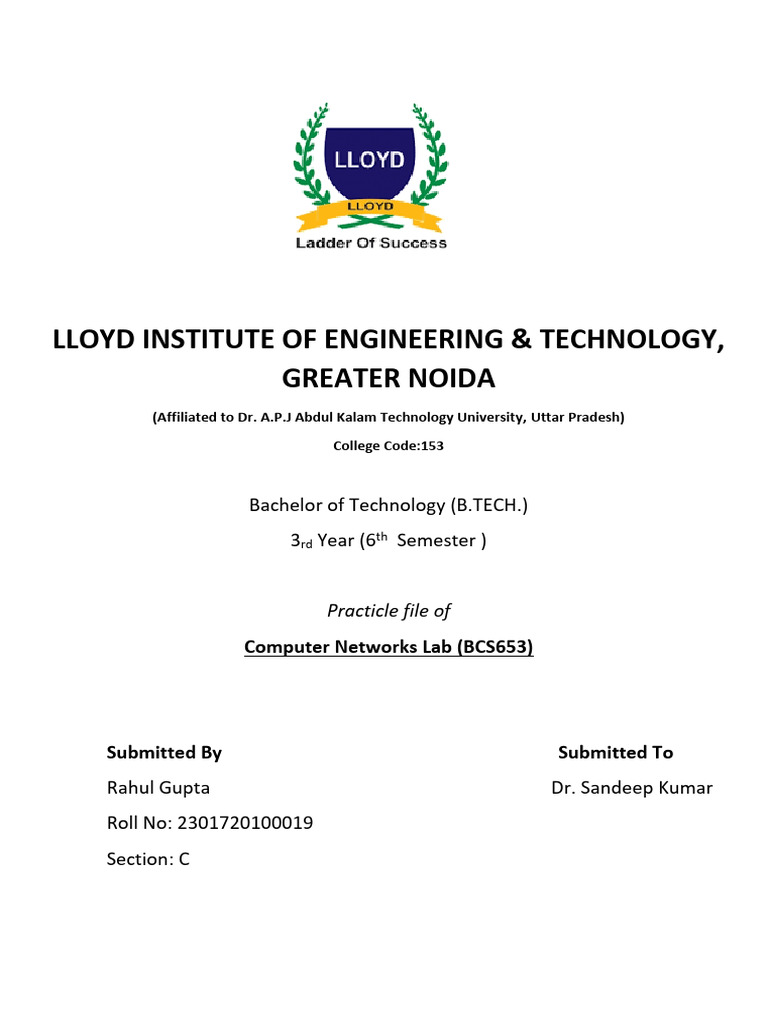 Rahul CN Front Page College | PDF