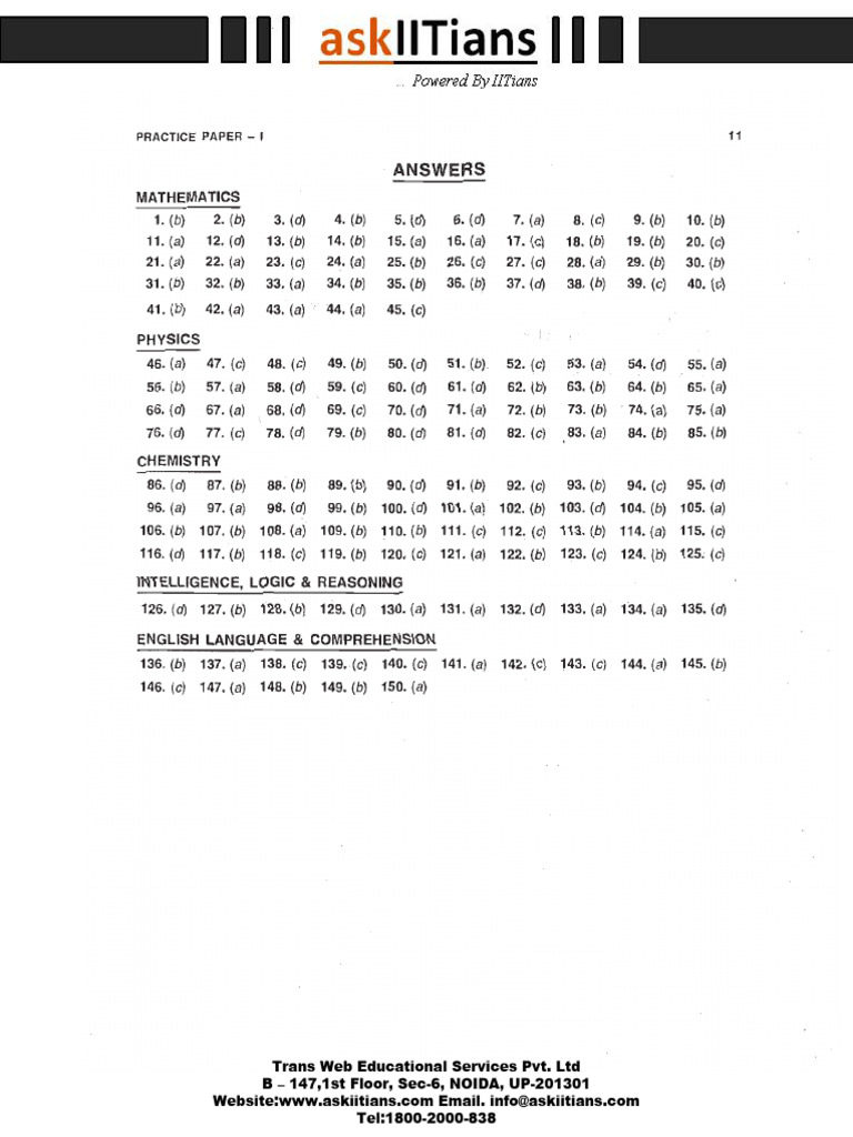 Paper 1 Solution | PDF