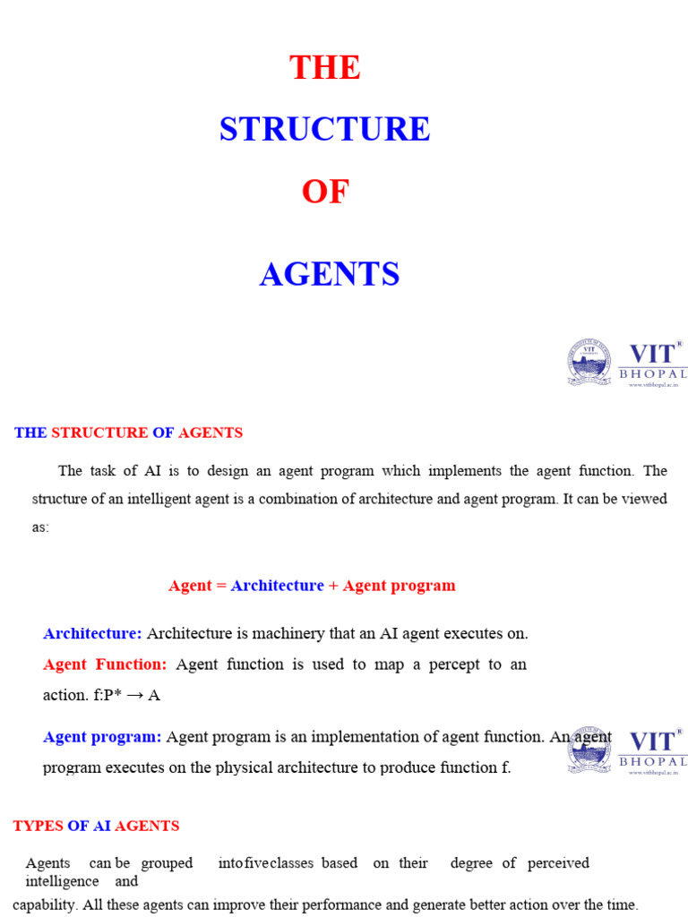 1.3_Structure of Agents | PDF | Artificial Intelligence | Intelligence ...
