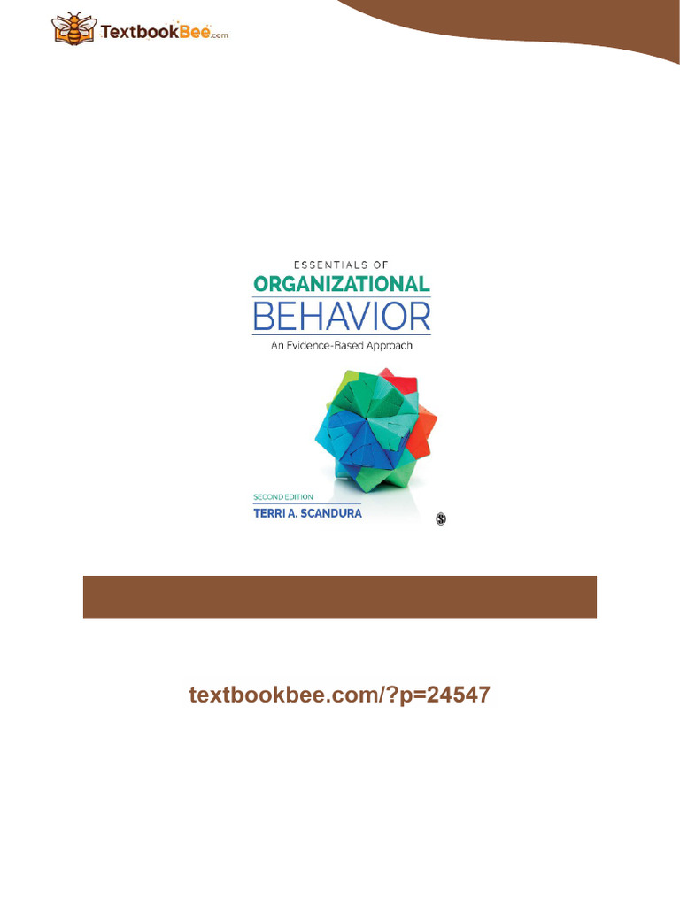 Ebook) Essentials of Organizational Behavior: An Evidence-Based
