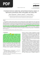 Correlated Electrical Conductivity and Mechanical Property Analysis of High-Density Polyethylene Filled With Graphite and Carbon Fiber