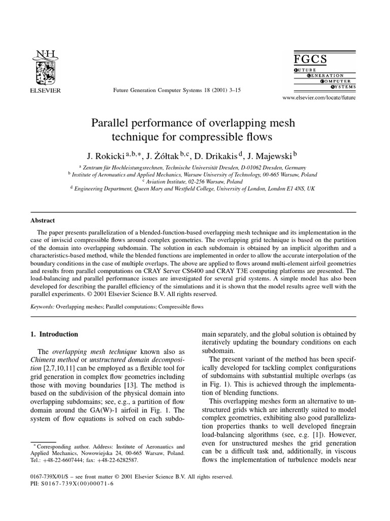 Parallel Performance of Overlapping Mesh Technique for Compressible ...