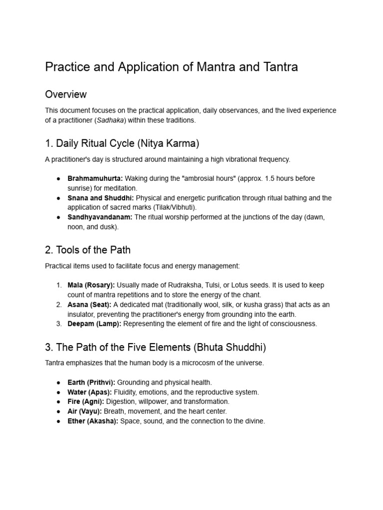 Practical Manual of Mantra and Tantra V3 | PDF | Mantra | Vajrayana
