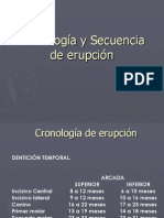 Cronología y Secuencia de Erupción