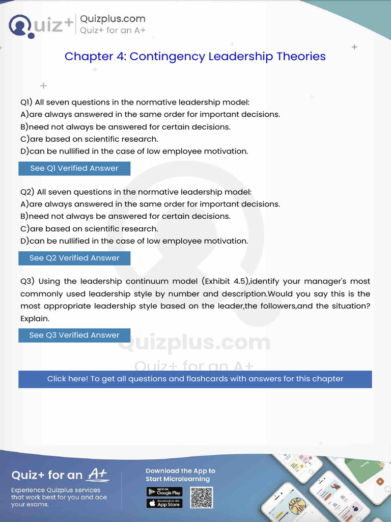 All Seven Questions in the Normative Leadership Model | PDF ...