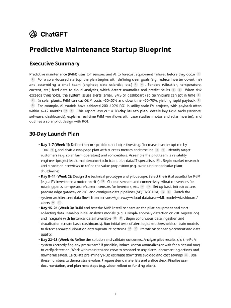Predictive Maintenance Startup Blueprint | PDF | Internet Of Things ...