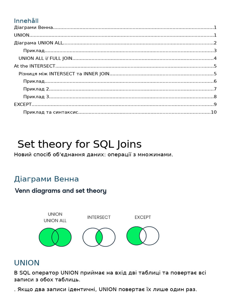 Set Operation | PDF