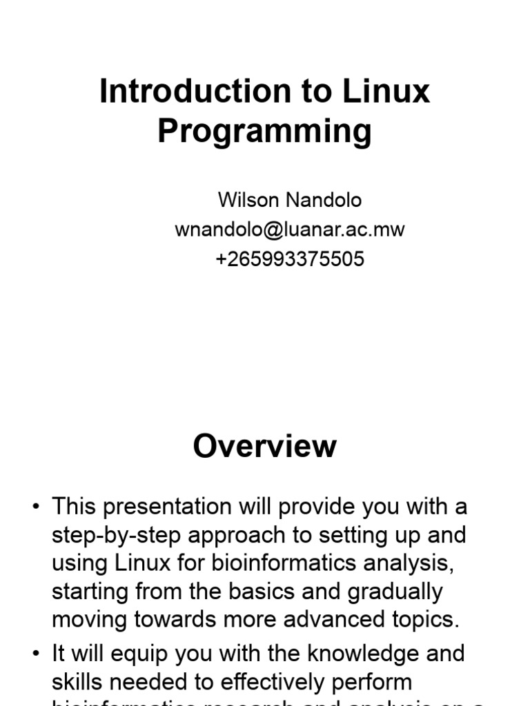3-Introduction To Linux Programming | PDF | Linux Distribution | Linux