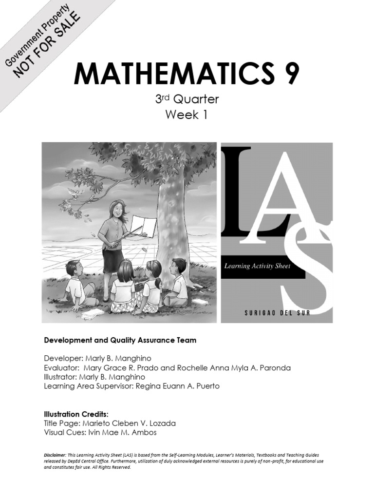 Mathematics9 q3 Week1 v4 | PDF