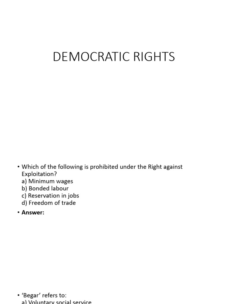 DEMOCRATIC RIGHTS | PDF | Human Rights | Rights