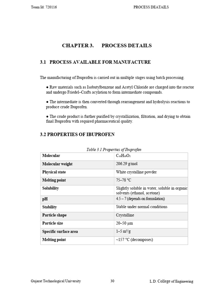 Chapter 3 Process Details | PDF | Filtration | Chemical Reactions