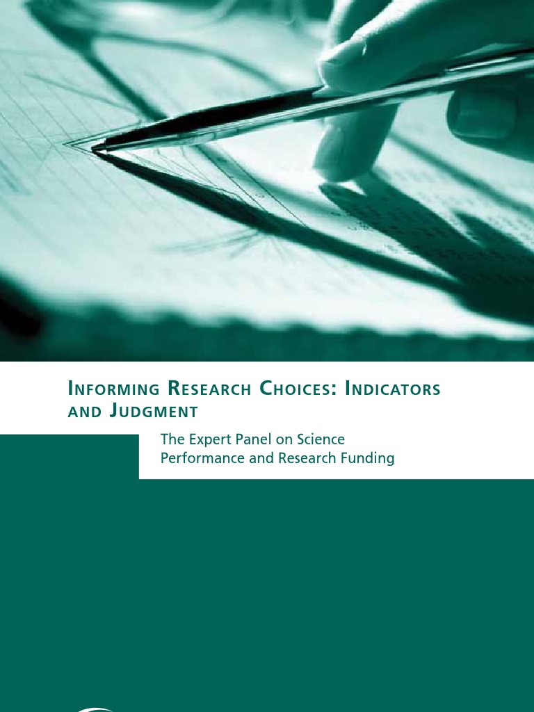 Informing Research Choices: Indicators and Judgment | PDF | Educational ...