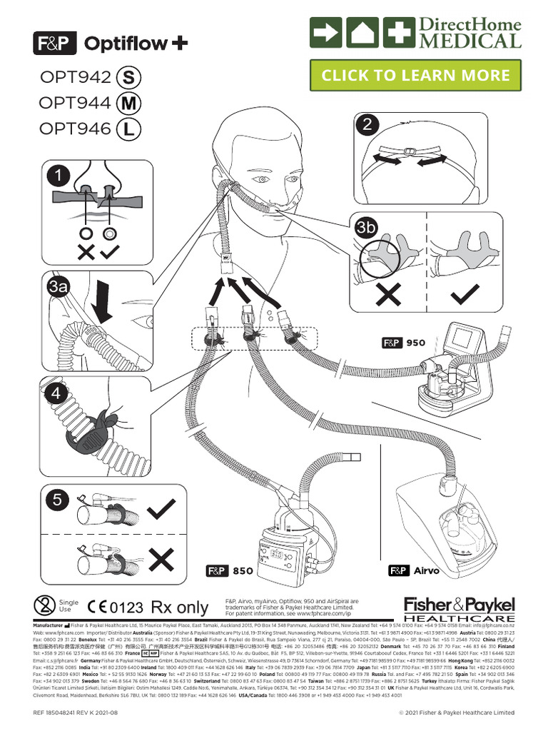 Optiflow Nasal Cannula Instructions for Use | PDF