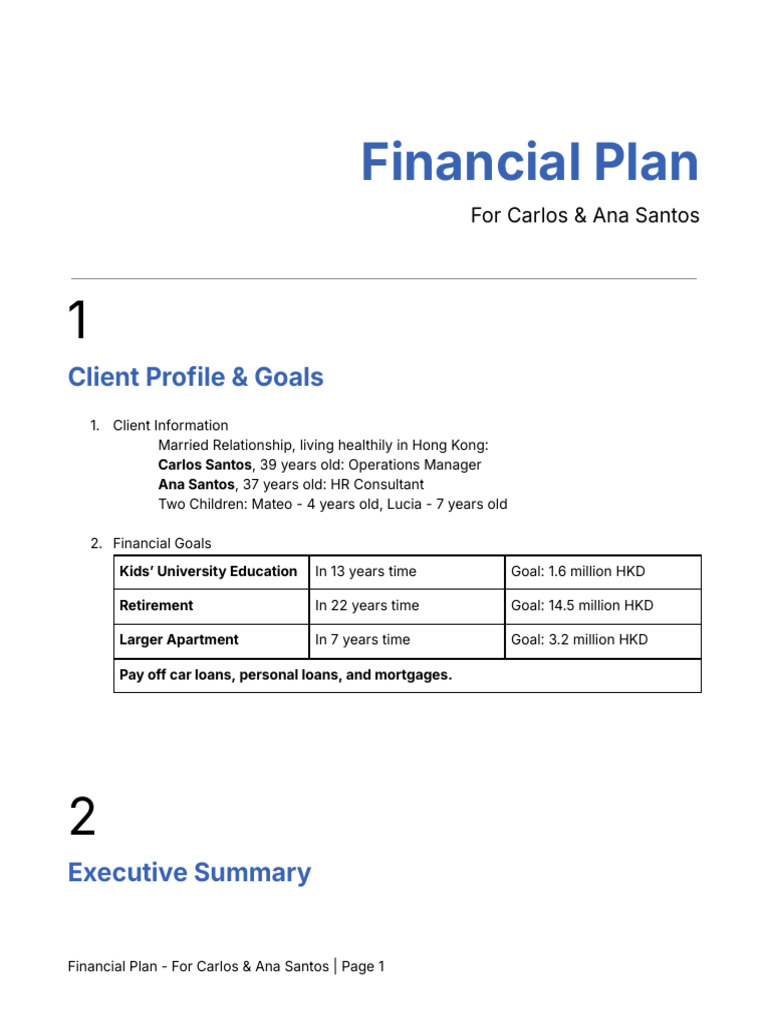 Team 4 - Draft Financial Plan | PDF | Cost Of Living | Interest