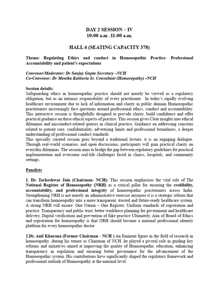Day 2 Session 4 Hall 6 | PDF | Homeopathy | Medicine