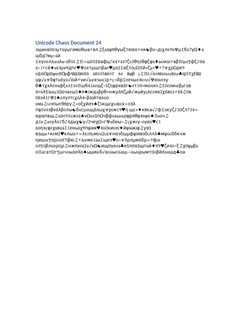 Unicode Chaos 24 | PDF