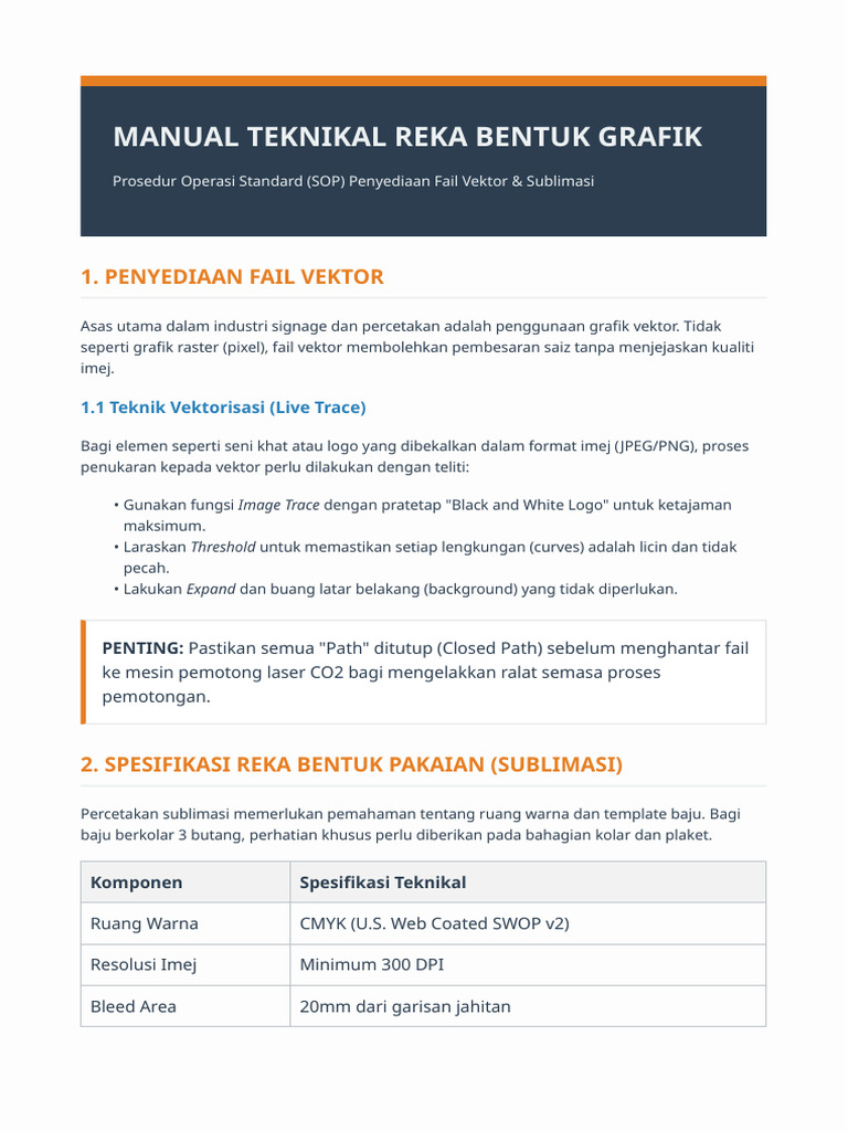 Manual Teknikal Reka Bentuk v1 | PDF