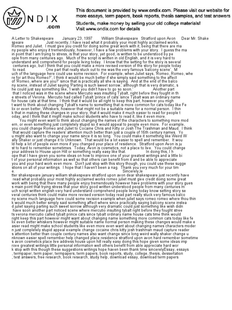 How to write a shakespearean love letter image