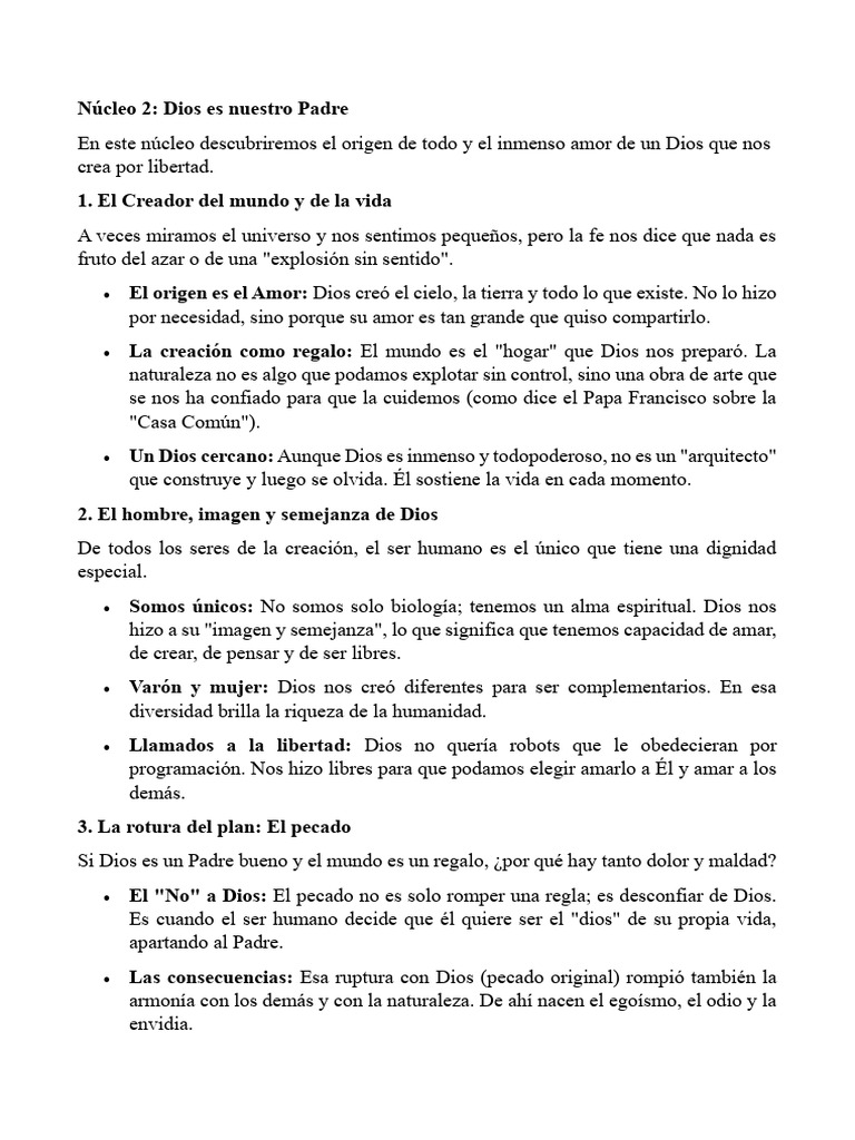 Núcleo 2- Jesús Es El Señor | PDF | Amor | Dios