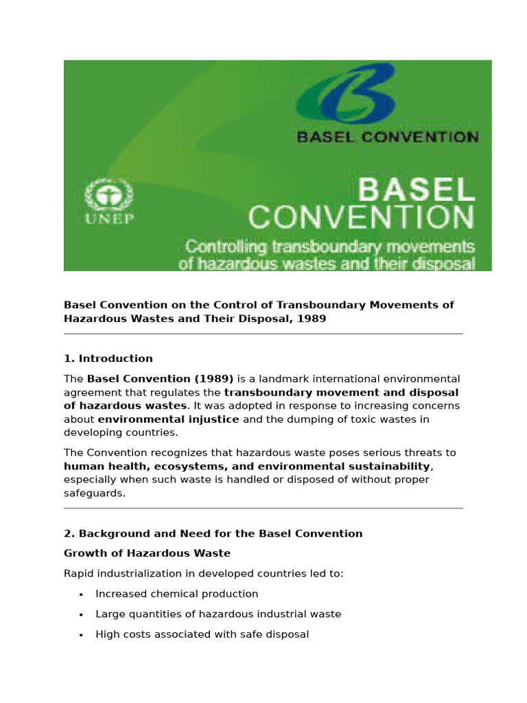 3.Basel | PDF | Waste | Electronic Waste
