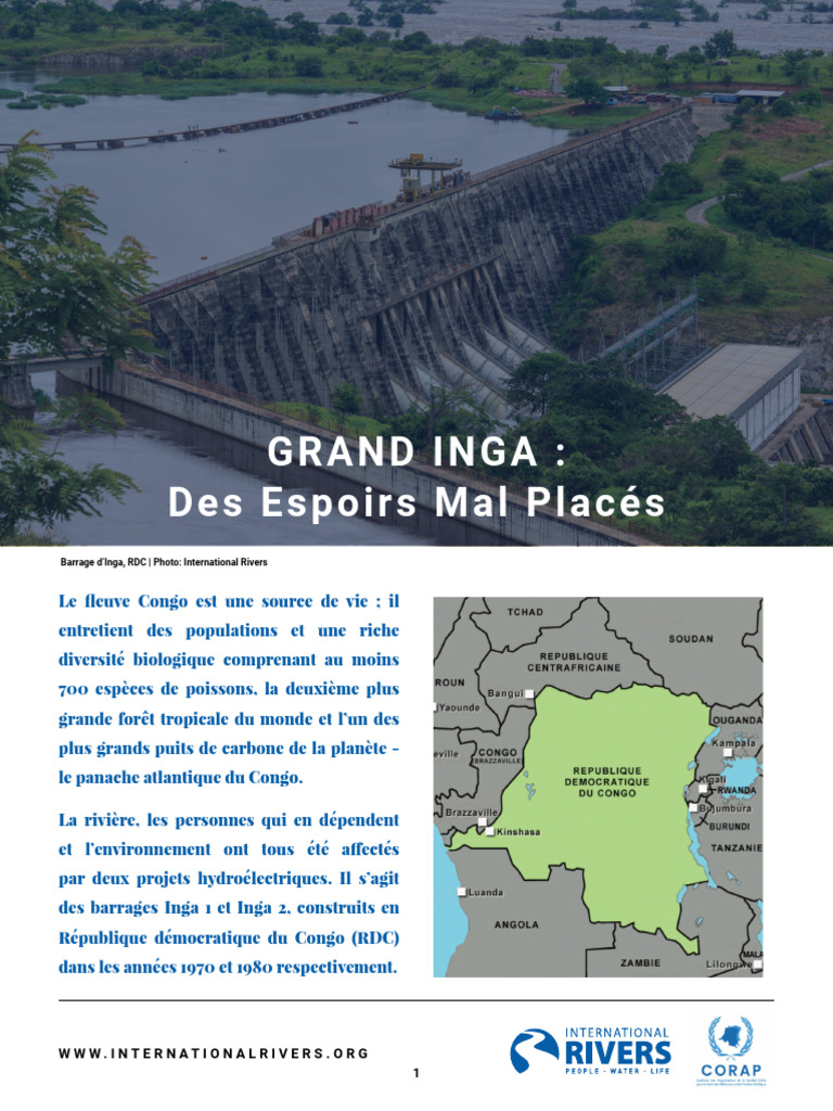 Inga Dam Fact Sheet French Web | PDF | République démocratique du Congo ...