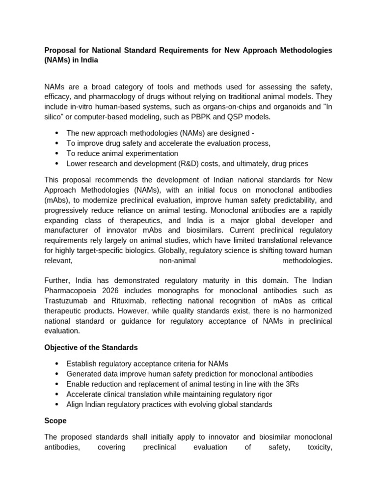 National Standard Requirements for New Approach Methodologies | PDF