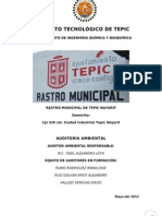 Auditoria Ambiental Rastro Municipal de Tepic