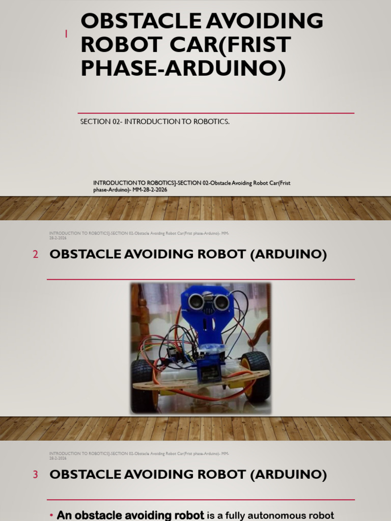 Section 02 - (Introduction To Robotics) - Obstacle Avoiding Robot Car ...