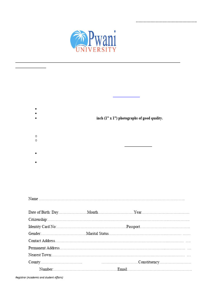 Revised Application Form Undergraduate 2025 Payment Mode | PDF ...