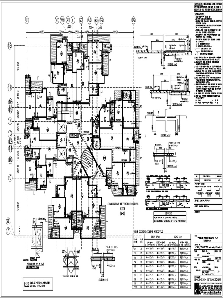 Typical Floor Level Framing Plan and Beam Detail a-6-Model (2) | PDF