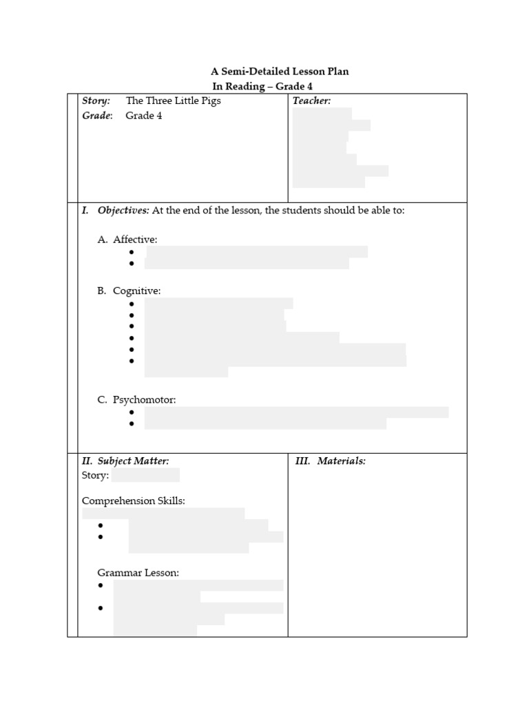 Story Telling Lesson Plan 1 | PDF | Grammatical Tense | Subject (Grammar)