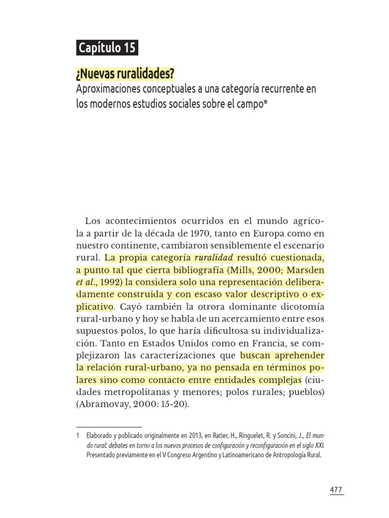 Hugo E Ratier Nueva Antropologia Rural - Cap 15 | PDF | Economias