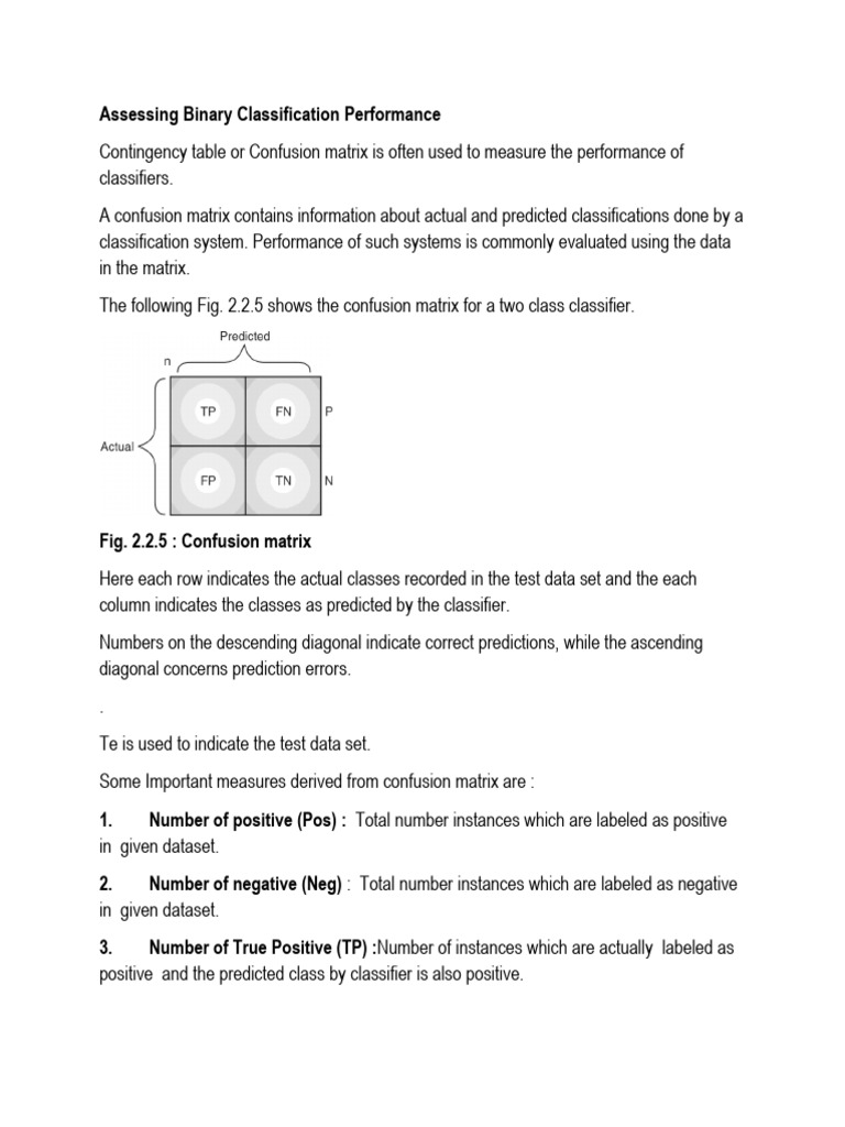 Confusion Matrix | PDF | Sensitivity And Specificity | Data Analysis