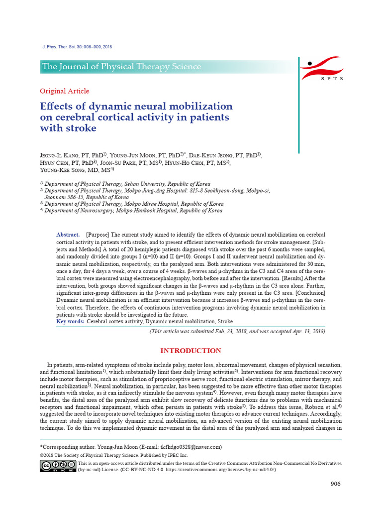Effects of Dynamic Neural Mobilization | PDF | Anatomical Terms Of ...