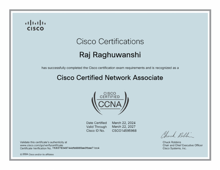 Cisco Certified Network Associate Certificate | PDF