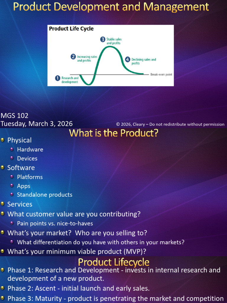Product Development & Management | PDF | Product Lifecycle | Innovation