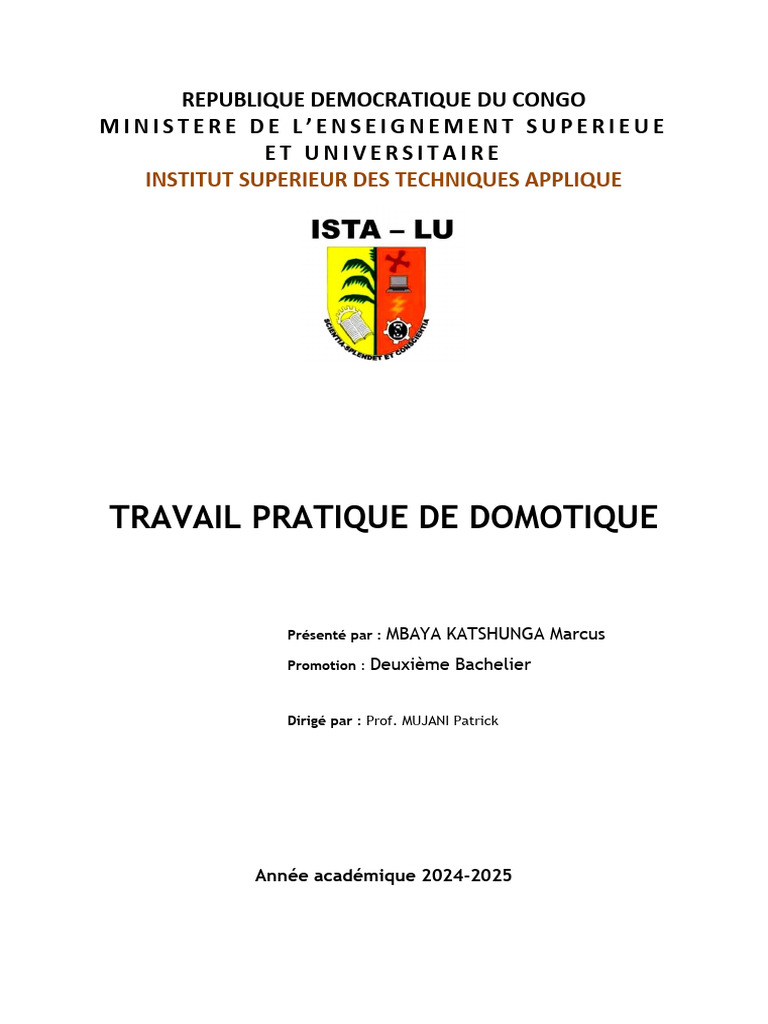 Travail Practique Domotique | PDF | Radio-identification | Wi-Fi