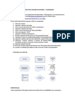 Fluxo de exercícios de fluxograma