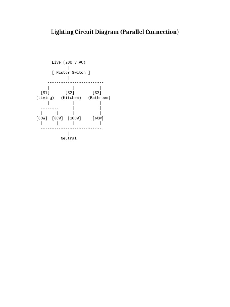 Lighting Circuit Diagram | PDF