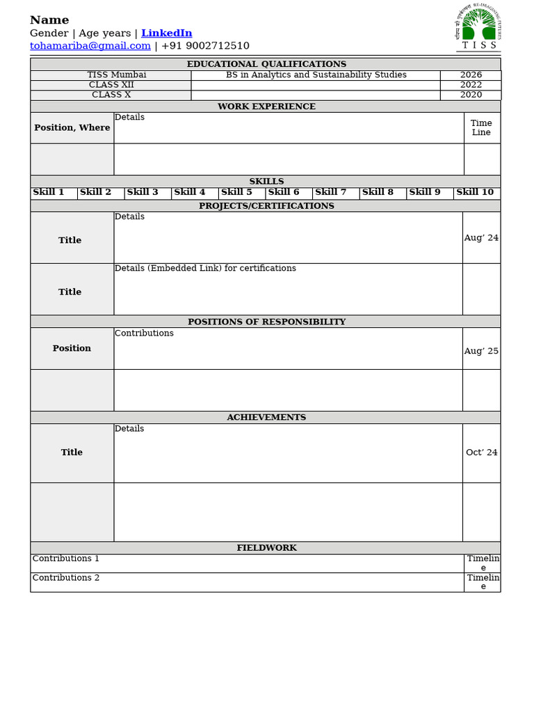 BSASS Format | PDF