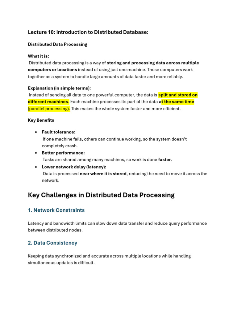 Lecture 10 Distributed | PDF | Databases | Replication (Computing)
