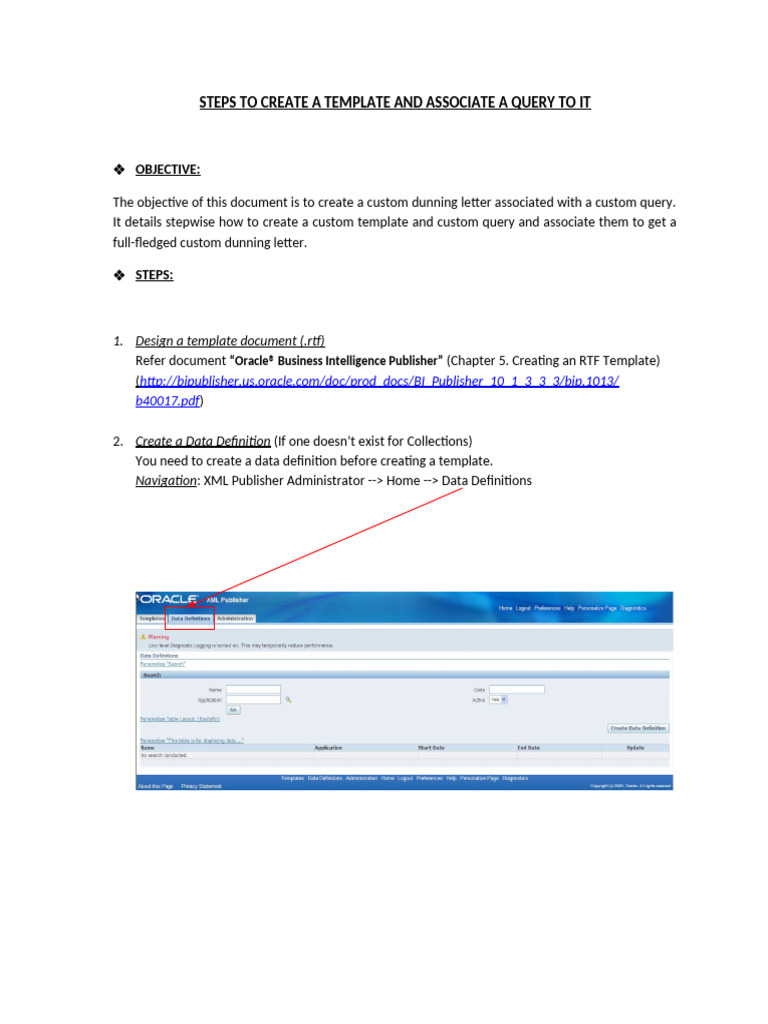 Steps To Create Template Query | PDF | Button (Computing) | Computing